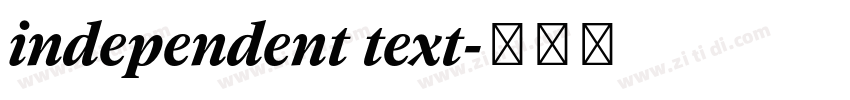 independent text字体转换